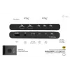 KVM dokovacia stanica i-tec pre 2 hosty HDMI, USB-C host rozhranie, PD 2×100W, 4K@60Hz, 2×USB-A