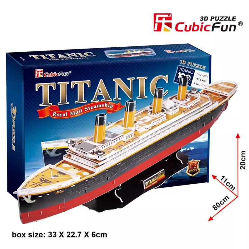 CubicFun T4011H Titanic Big 3D puzzle, 113 dielikov
