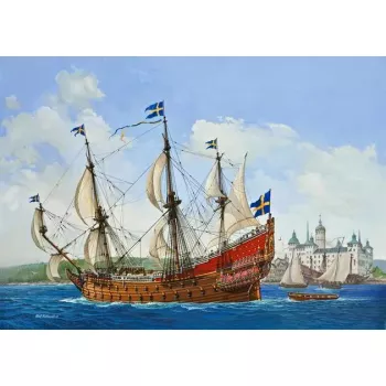 Model plachetnice Revell VASA stavebnica 1:150 dĺžka 455 mm výška 345 mm