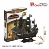 3D puzzle CubicFun pirátska loď 'Queen Anne's Revenge' model T4005H, lepenková stavebnica