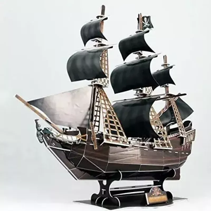 3D puzzle CubicFun pirátska loď 'Queen Anne's Revenge' model T4005H, lepenková stavebnica