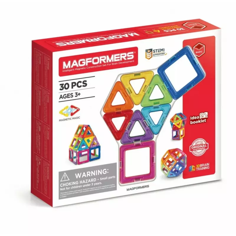 Magformers Magnetic Blocks Basic 30-dielna sada od MAGFORMERS — 30-dielna magnetická stavebnica
