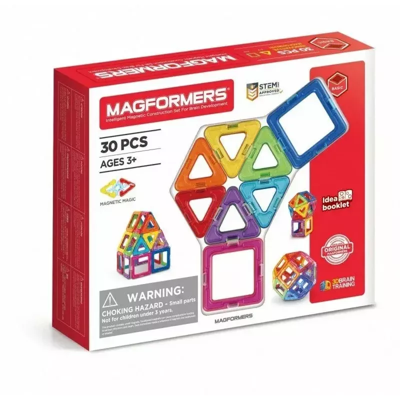 Magformers Magnetic Blocks Basic 30-dielna sada od MAGFORMERS — 30-dielna magnetická stavebnica