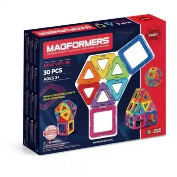 Magformers Magnetic Blocks Basic 30-dielna sada od MAGFORMERS — 30-dielna magnetická stavebnica