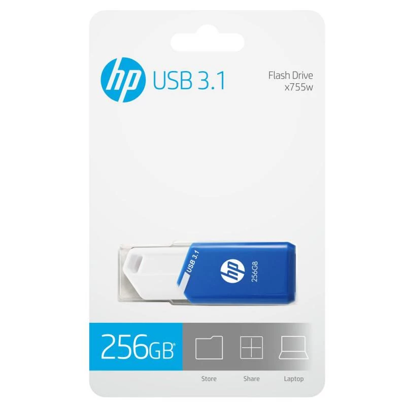 HP x755w USB kľúč 256 GB USB Type-A 3.2 Gen 1 (3.1 Gen 1) modrý, biely