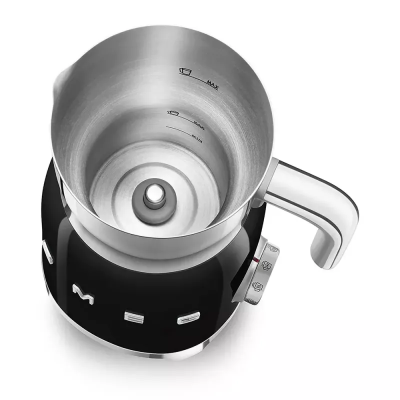 Šľahač mlieka/zohrievač mlieka Smeg MFF11BLEU automatický čierny 500W