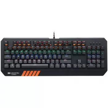 Mechanická herná klávesnica CANYON Hazard GK-6 RGB s káblom čierna US/RU rozloženie