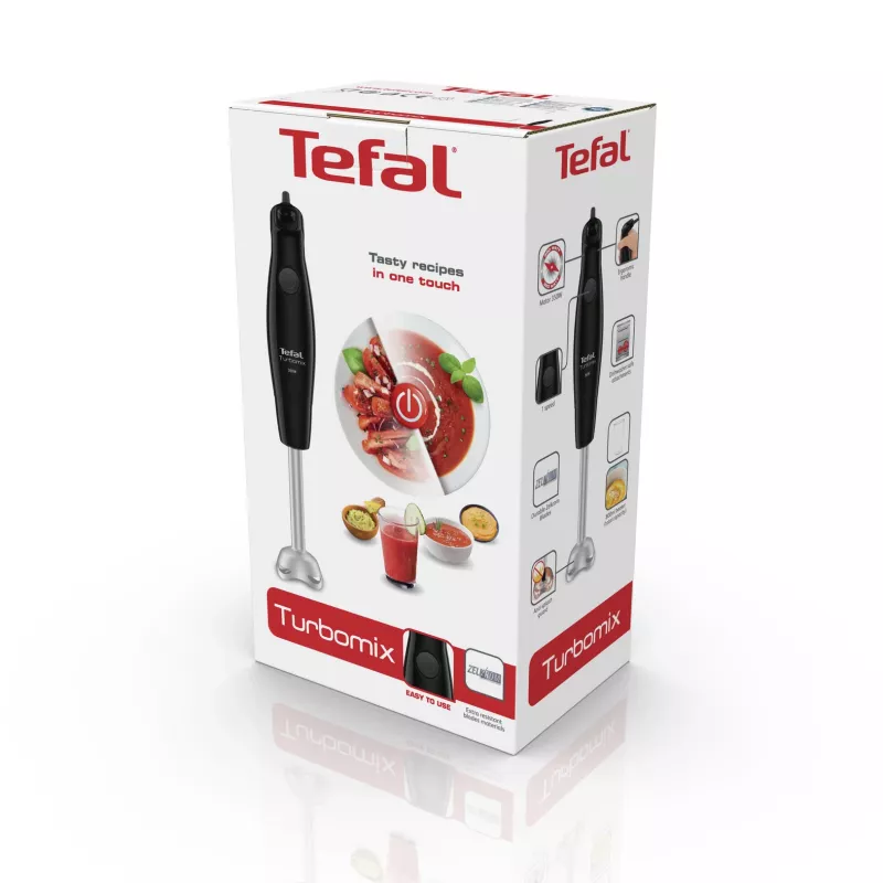 Tyčový mixér Tefal Turbomix HB1218 — 350 W, 0,8 L misa, čierna