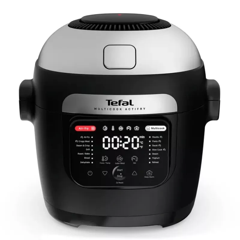 Multicooker Tefal Multicook Actifry MY741CF0, 6 l, 1334 W, nerez/čierna