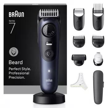 Strihač brady Braun BeardTrimmer 7 BT7540 0.5-20 mm batéria čierna modrá