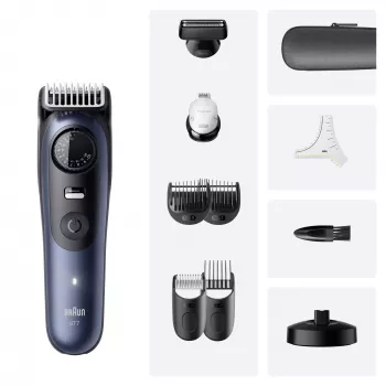Strihač brady Braun BeardTrimmer 7 BT7540 0.5-20 mm batéria čierna modrá
