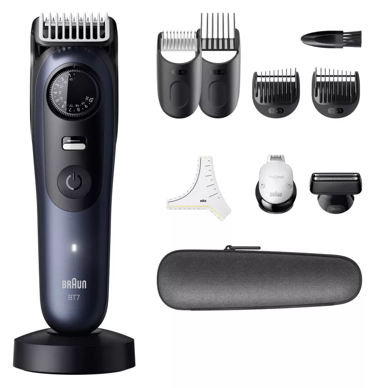 Strihač brady Braun BeardTrimmer 7 BT7540 0.5-20 mm batéria čierna modrá