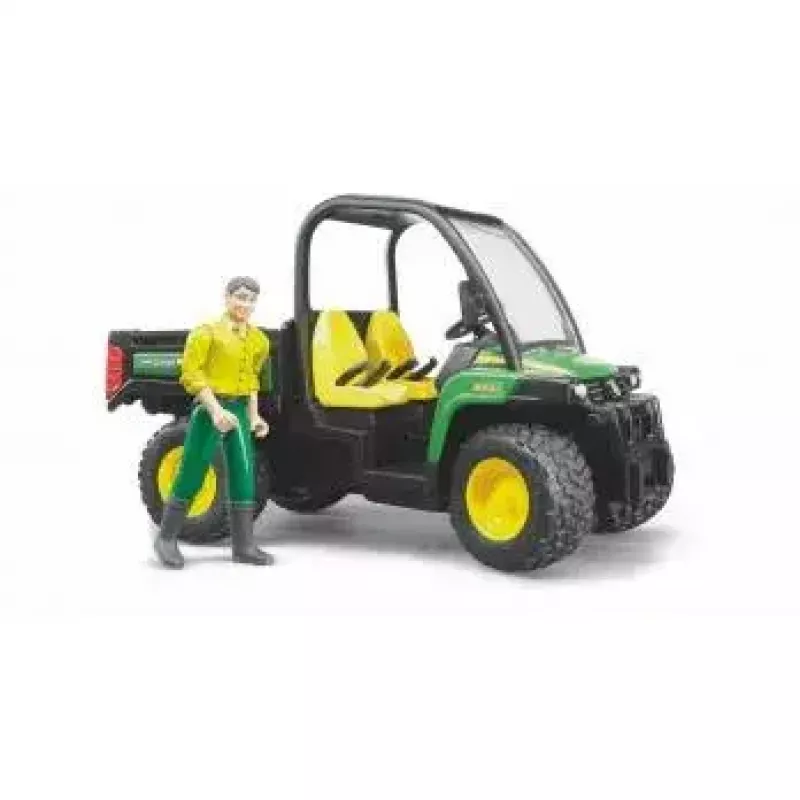 Hračkárske vozidlo BRUDER John Deere Gator XUV 855D s vodičom