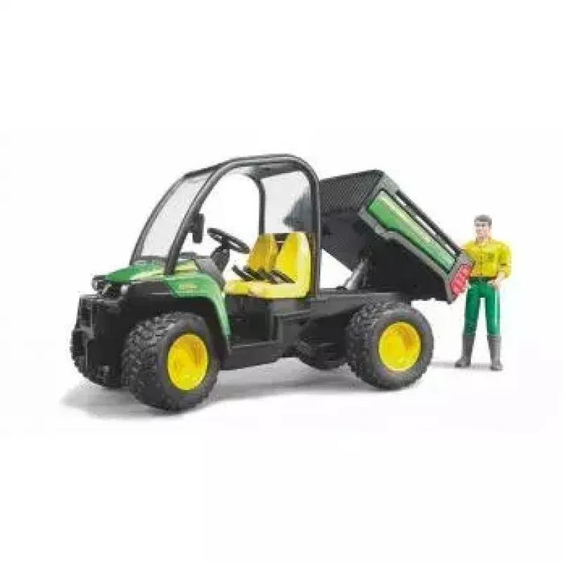 Hračkárske vozidlo BRUDER John Deere Gator XUV 855D s vodičom