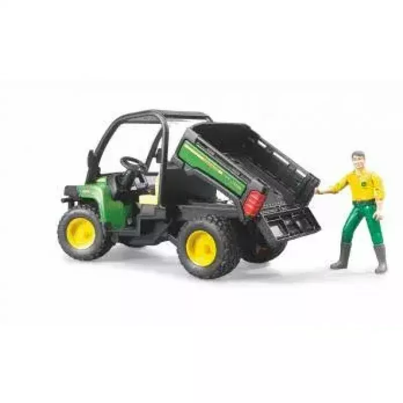 Hračkárske vozidlo BRUDER John Deere Gator XUV 855D s vodičom