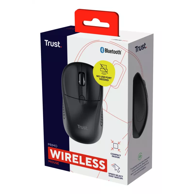 Trust Primo Mouse Travel obojručná Bluetooth optická 1600 DPI