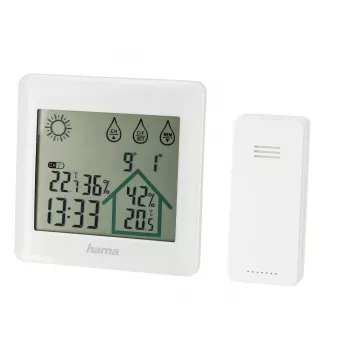 Hygrometer teplomer Hama Action biela