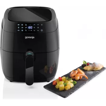 Teplovzdušná fritéza Gorenje AF1409DB — objem 3,2 L, 1400 W, LED displej, min. teplota 90 °C, čierna