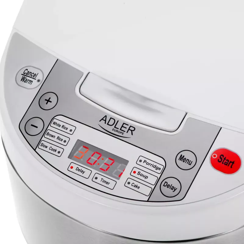 Multivarič Adler AD 6420 — 700 W, objem 3,25 L, 6 programovateľných programov, LED displej