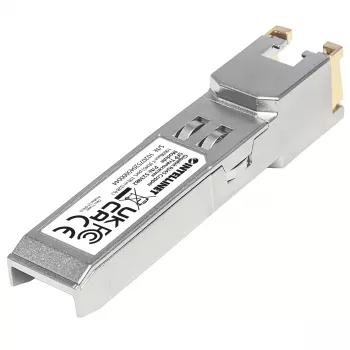 Intellinet Transceiver modul optický, Gigabit RJ45 medený SFP, 1000Base-T (RJ45) port, 100 m, MSA-kompatibilný, zodpovedá Cisco GLC-T, Ethernet, optické vlákno, záruka tri roky