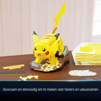 4D Build, Pokémon Pikachu 3D stavebnica, Pokémon figúrka, Kanto First Partner Collection, dekorácia na stôl, 201 dielov, pre deti od 12 rokov