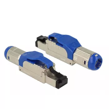 Drôtový konektor RJ-45 DeLOCK 86487 modrý strieborný