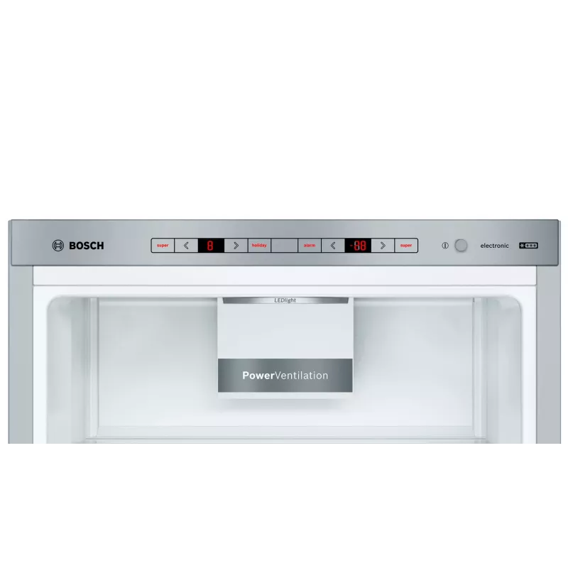 Bosch Serie 6 KGE39AICA chladnička s mrazničkou, voľne stojaca, 343 l (249 l + 94 l), 201 cm, energetická trieda C, nehrdzavejúca oceľ