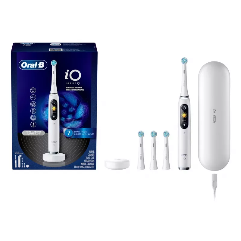 Elektrická zubná kefka Oral‑B iO Series 9 Luxe Edition — White Alabaster