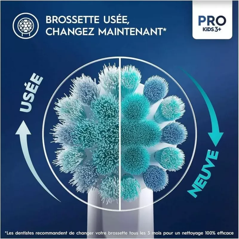Oral-B Kids Pro Kids3+ 4 ks viacfarebná, biela
