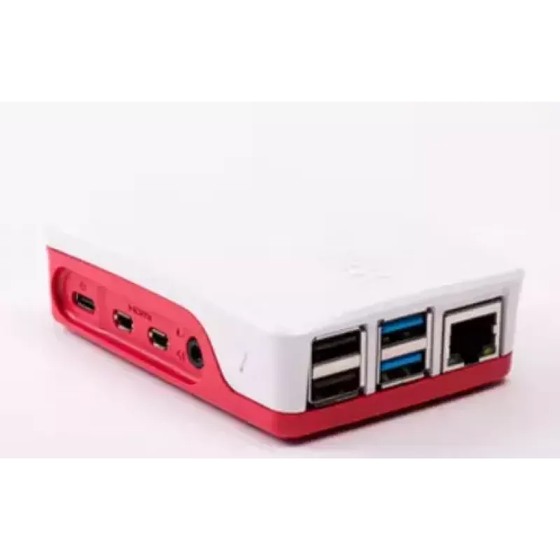 Raspberry Pi RB-CaseP4+06W oficiálna skrinka pre Raspberry Pi 4B, ABS plast, červená/biela