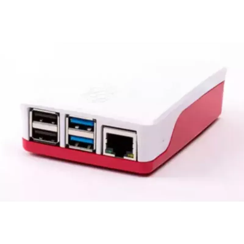 Raspberry Pi RB-CaseP4+06W oficiálna skrinka pre Raspberry Pi 4B, ABS plast, červená/biela