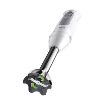 Tyčový mixér BRAUN MultiQuick 5 MQ 50001 M — 1000 W, nerezová tyč, 0,6 L nádoba, sivá/biela
