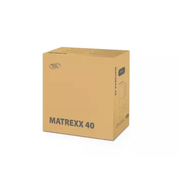 PC skriňa DeepCool MATREXX 40 3FS Micro Tower — Micro ATX/Mini-ITX, tvrdené sklo, podpora 3x140/2x120 ventilátorov, GPU do 320 mm, 2x3,5