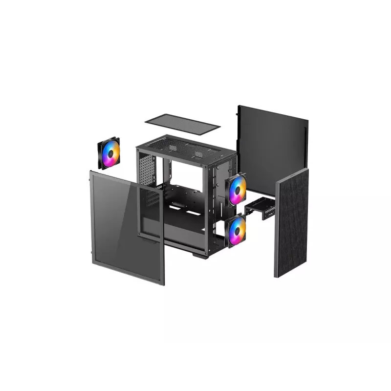 DeepCool MATREXX 40 3FS skriňa Micro Tower mATX, čierna
