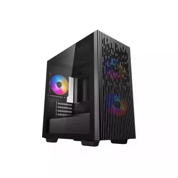 PC skriňa DeepCool MATREXX 40 3FS Micro Tower — Micro ATX/Mini-ITX, tvrdené sklo, podpora 3x140/2x120 ventilátorov, GPU do 320 mm, 2x3,5