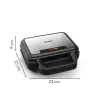 Sendvičovač Tefal SW383D10 700 W čierny, nerez