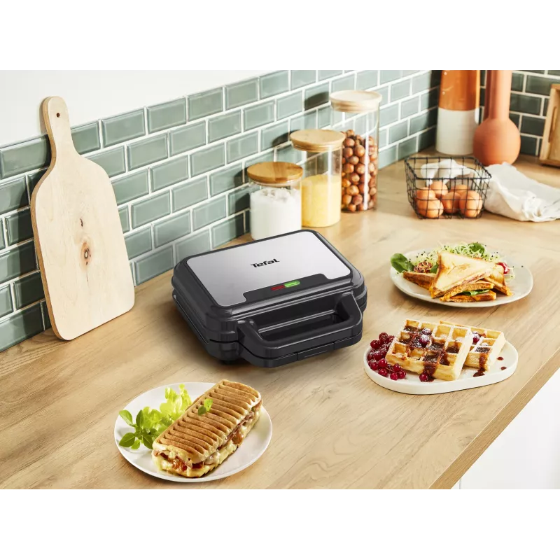Sendvičovač Tefal SW383D10 700 W čierny, nerez
