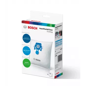 Vrecká na prach pre podlahový vysávač Bosch BBZWD4BAG, biele, balenie 4 kusy