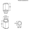 Predlžovacia rúra pre digestor Electrolux M8CKSL28 čierna nerezová oceľ, Ø193 mm × H295 mm