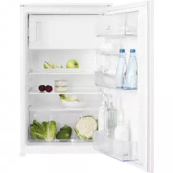 Vstavaná chladnička Electrolux LFB2AE88S1 — 278 l, mraznička hore, 109 l chladnička, biela, premenlivé otváranie dverí, šírka 56 cm