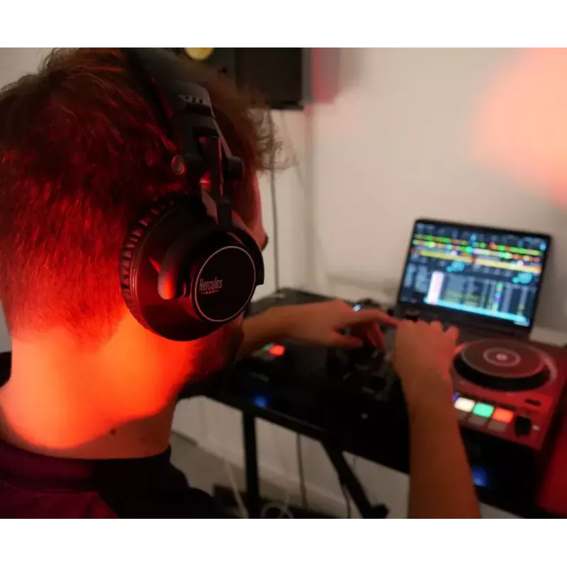 Hercules HDP DJ60 slúchadlá káblové hlavový most hudba čierne