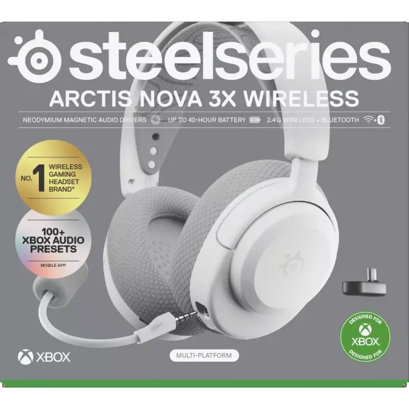 SteelSeries Arctis Nova 3X bezdrôtová náhlavná súprava, Xbox, biela