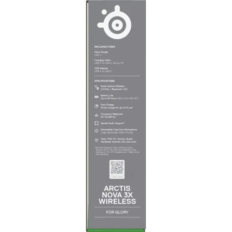 SteelSeries Arctis Nova 3X bezdrôtová náhlavná súprava, Xbox, biela