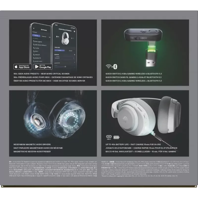 SteelSeries Arctis Nova 3X bezdrôtová náhlavná súprava, Xbox, biela