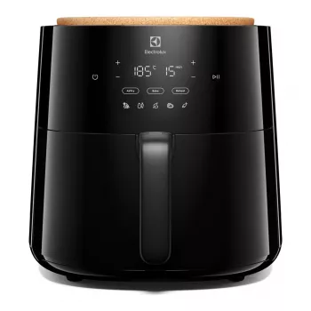 Teplovzdušná fritéza Electrolux EAF7B – 6,8 L, 1800 W, dotykové ovládanie, 8 programov, max. 200 °C, čierna