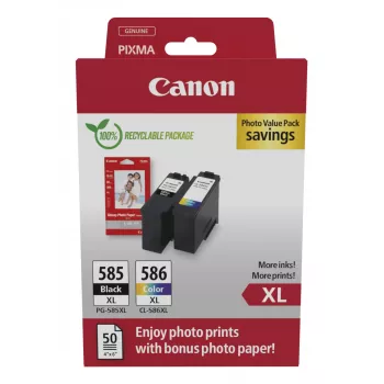 Canon PG-585XL/CL-586 PVP atramentová kazeta 2 kusy originál High (XL) Yield čierna, azúrová, purpurová, žltá