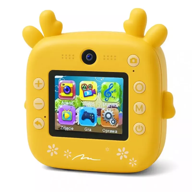 Detský digitálny fotoaparát MEDIA-TECH SNAPI MT4108 — 8 MP interpolovaný, 1280x720 LCD, 1000 mAh, USB-C, microSD slot, žltý