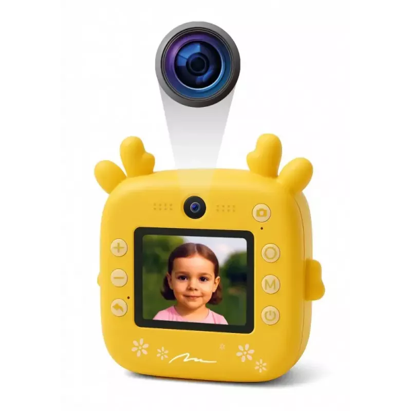 Detský digitálny fotoaparát MEDIA-TECH SNAPI MT4108 — 8 MP interpolovaný, 1280x720 LCD, 1000 mAh, USB-C, microSD slot, žltý