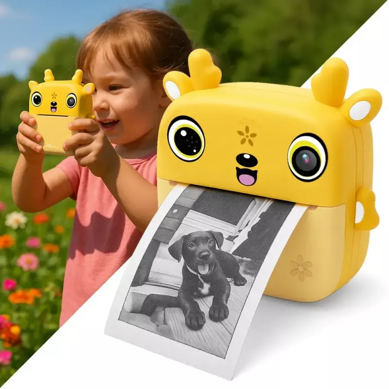 Detský digitálny fotoaparát MEDIA-TECH SNAPI MT4108 — 8 MP interpolovaný, 1280x720 LCD, 1000 mAh, USB-C, microSD slot, žltý