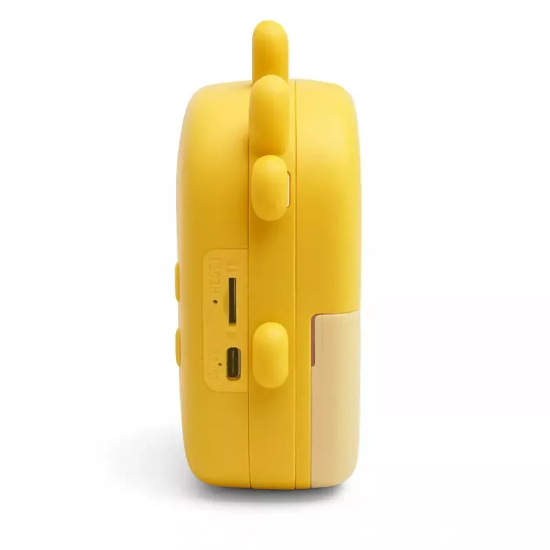 Detský digitálny fotoaparát MEDIA-TECH SNAPI MT4108 — 8 MP interpolovaný, 1280x720 LCD, 1000 mAh, USB-C, microSD slot, žltý